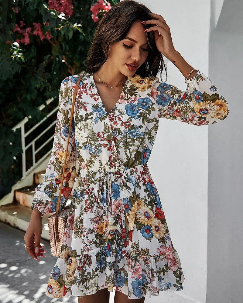 Robe Courte Fluide Fleurie