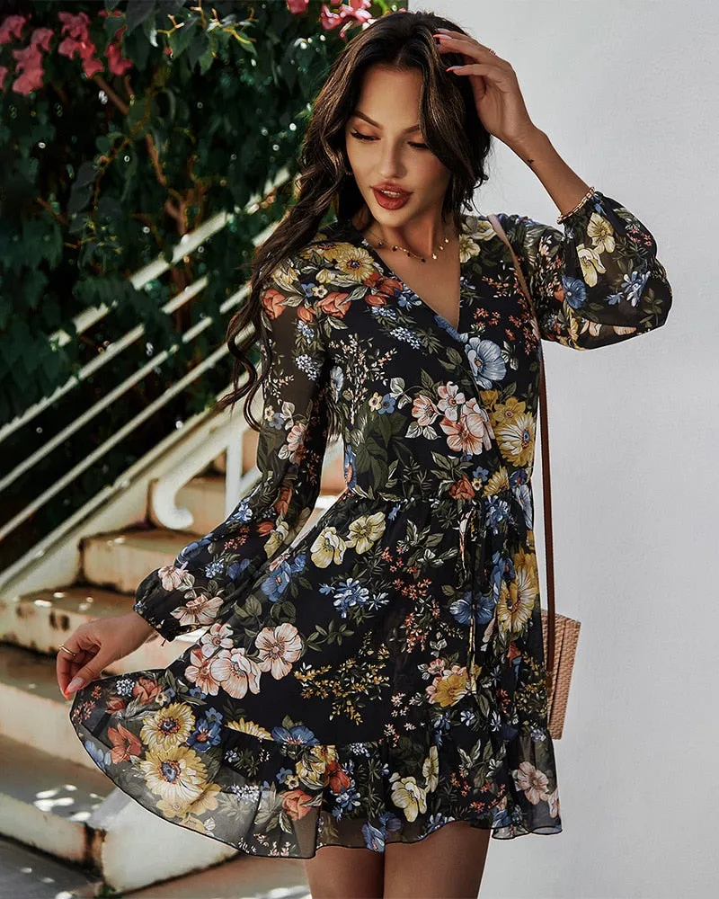 Robe Courte Fluide Fleurie